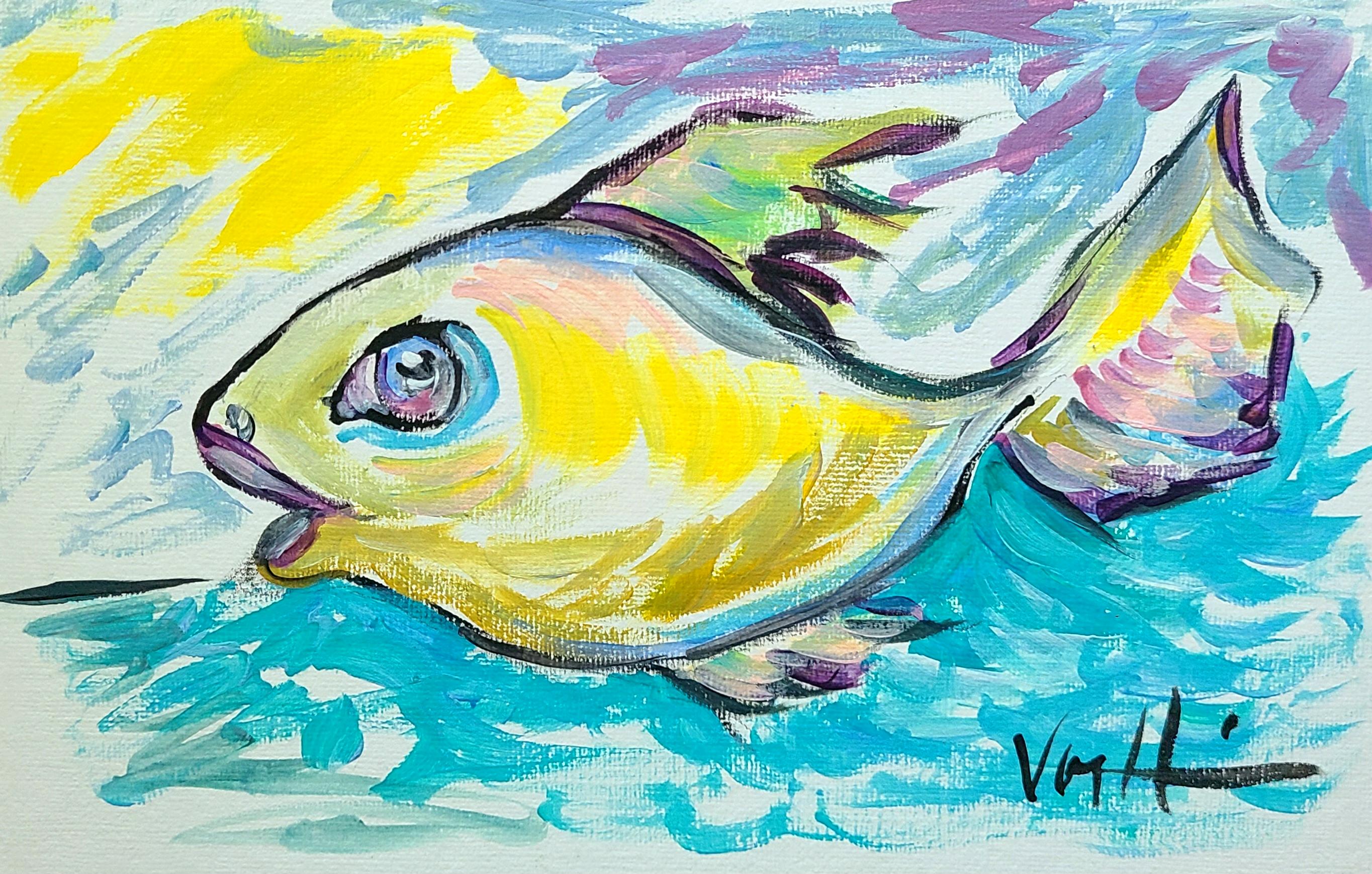 12x12 Fish-Custom Canvas Print —Children's Story‑Driven Wall Art | The Magic of WonderWalls