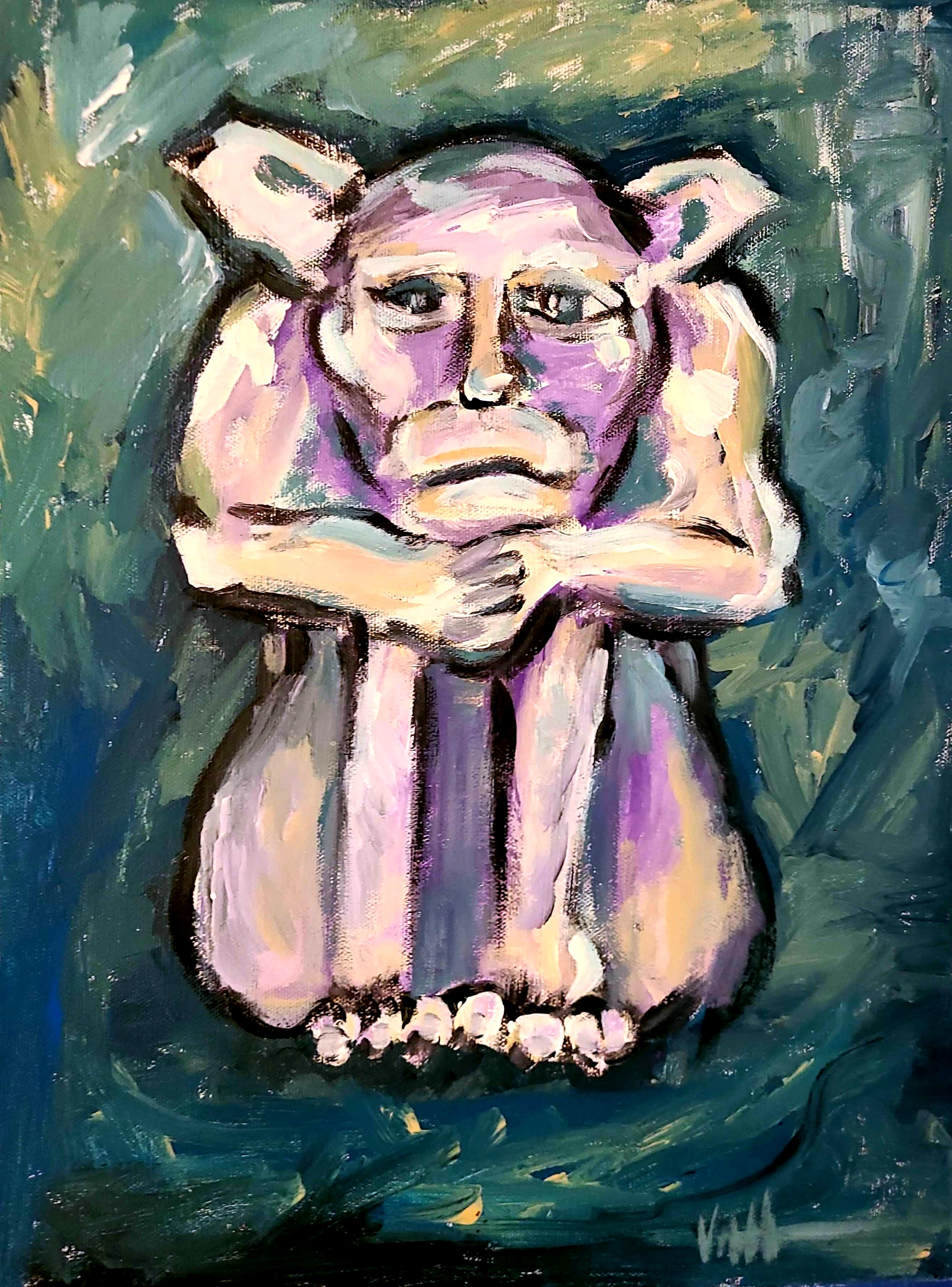 8x8 Gargoyle Custom Canvas Print  — Children's Story‑Driven Wall Art | The Magic of WonderWalls